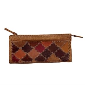 Lucky Brand Brown Patchwork Leather Wallet